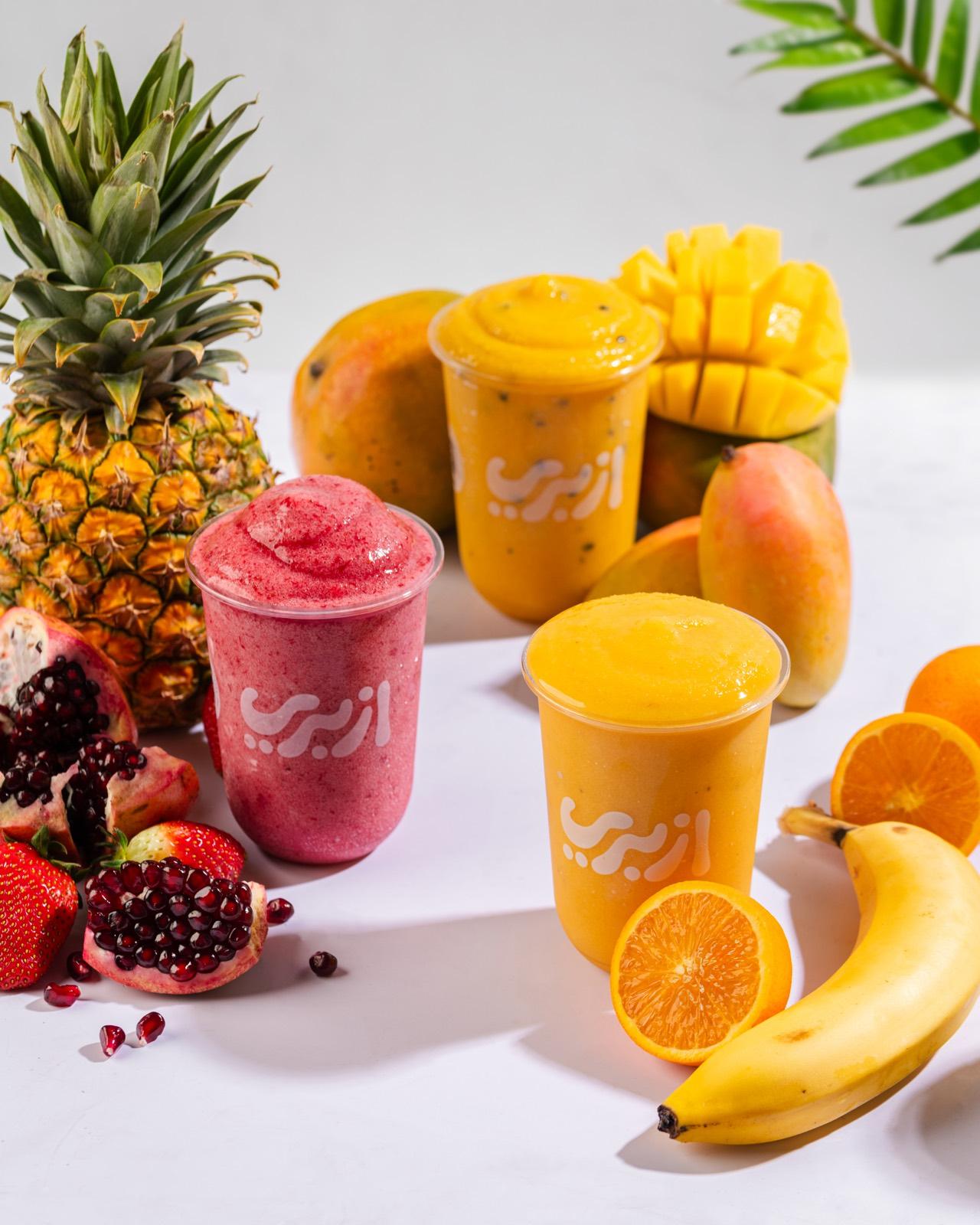 The AzBerry range of fresh fruit drinks